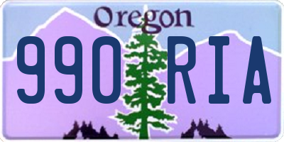 OR license plate 990RIA