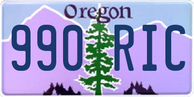 OR license plate 990RIC