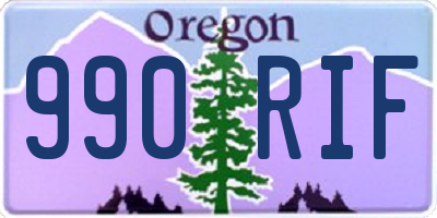 OR license plate 990RIF