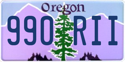 OR license plate 990RII