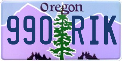 OR license plate 990RIK