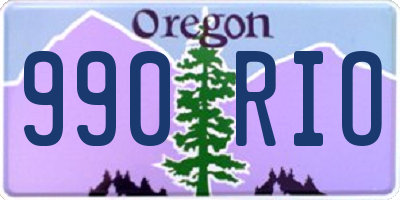 OR license plate 990RIO