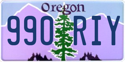 OR license plate 990RIY