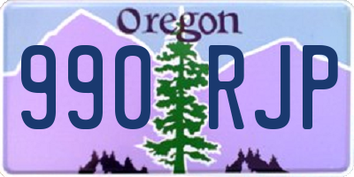 OR license plate 990RJP