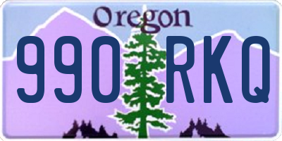 OR license plate 990RKQ