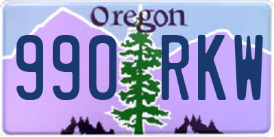 OR license plate 990RKW