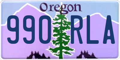 OR license plate 990RLA