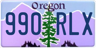 OR license plate 990RLX