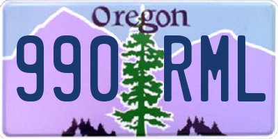 OR license plate 990RML