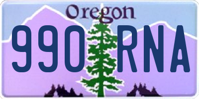 OR license plate 990RNA