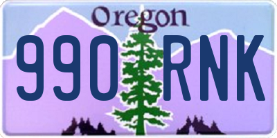 OR license plate 990RNK