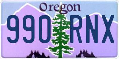 OR license plate 990RNX