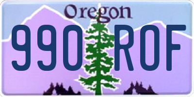 OR license plate 990ROF