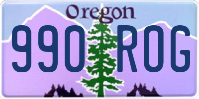 OR license plate 990ROG