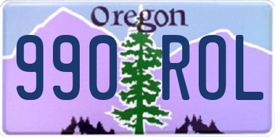 OR license plate 990ROL