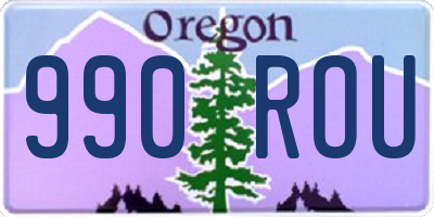 OR license plate 990ROU