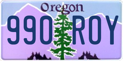 OR license plate 990ROY