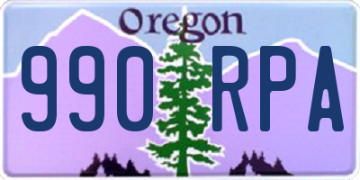 OR license plate 990RPA