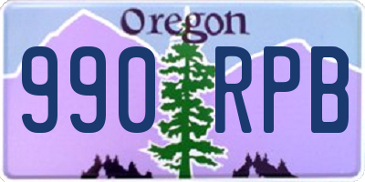 OR license plate 990RPB
