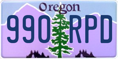 OR license plate 990RPD