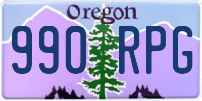 OR license plate 990RPG