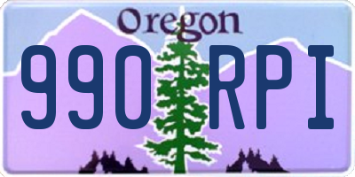 OR license plate 990RPI