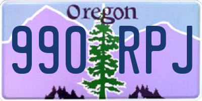 OR license plate 990RPJ