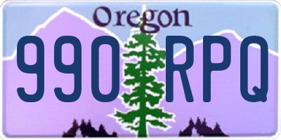 OR license plate 990RPQ