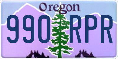 OR license plate 990RPR