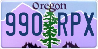 OR license plate 990RPX