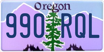 OR license plate 990RQL