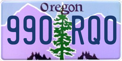 OR license plate 990RQO