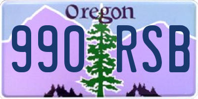 OR license plate 990RSB