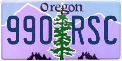 OR license plate 990RSC