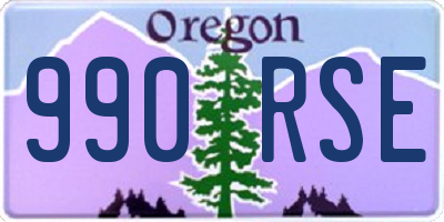 OR license plate 990RSE