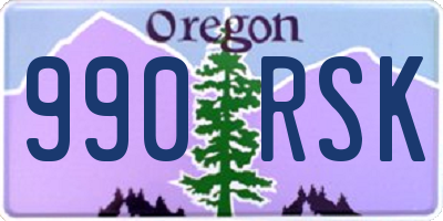 OR license plate 990RSK