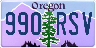 OR license plate 990RSV