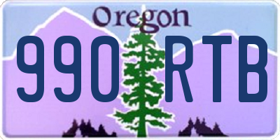 OR license plate 990RTB