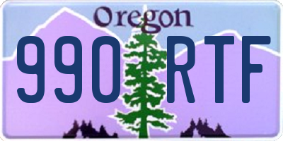 OR license plate 990RTF