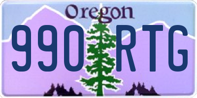 OR license plate 990RTG