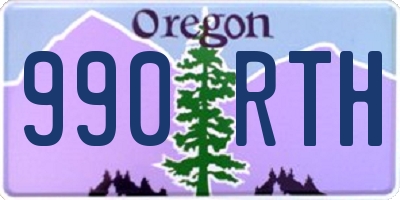 OR license plate 990RTH