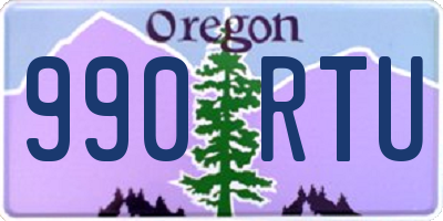 OR license plate 990RTU