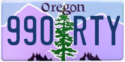 OR license plate 990RTY