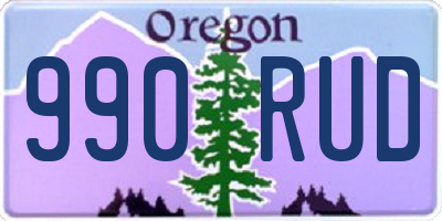 OR license plate 990RUD