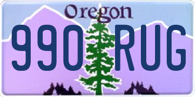 OR license plate 990RUG