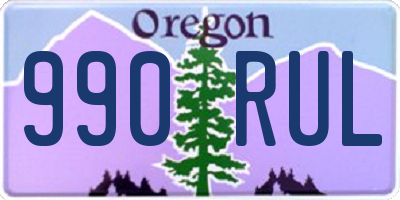OR license plate 990RUL