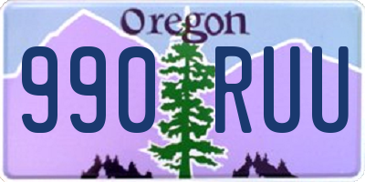 OR license plate 990RUU