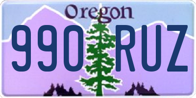 OR license plate 990RUZ