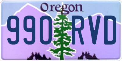 OR license plate 990RVD