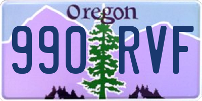 OR license plate 990RVF
